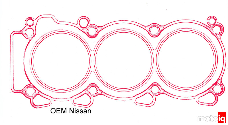 OEM Nissan head gasket drawing